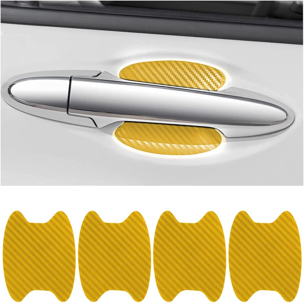 4PCS Carbon Fiber Car Door Handle Protector – Anti-Scratch Film 🏁✨