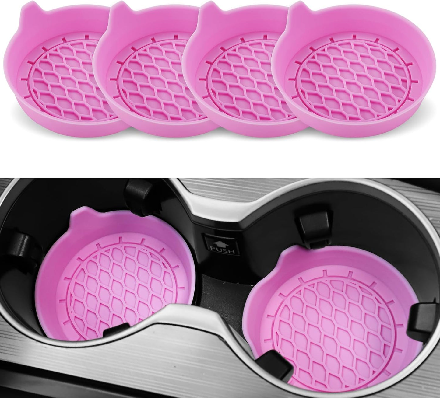 Premium Silicone Car Cup Holder Stabilizer — Anti-Spill Universal Fit (8 Colors)