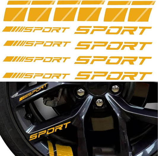 14PCS Car Decal Stickers – Sport Logo, Wheel Rim & Rear Bumper Kit 🏁✨