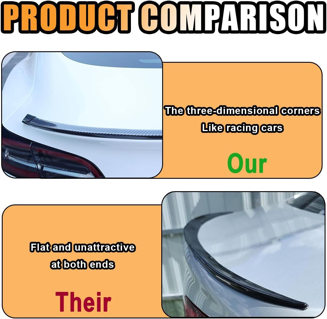 Carbon Fiber Spoiler Lip Kit – Universal Rear Trunk Roof Trim ⚫🏎️