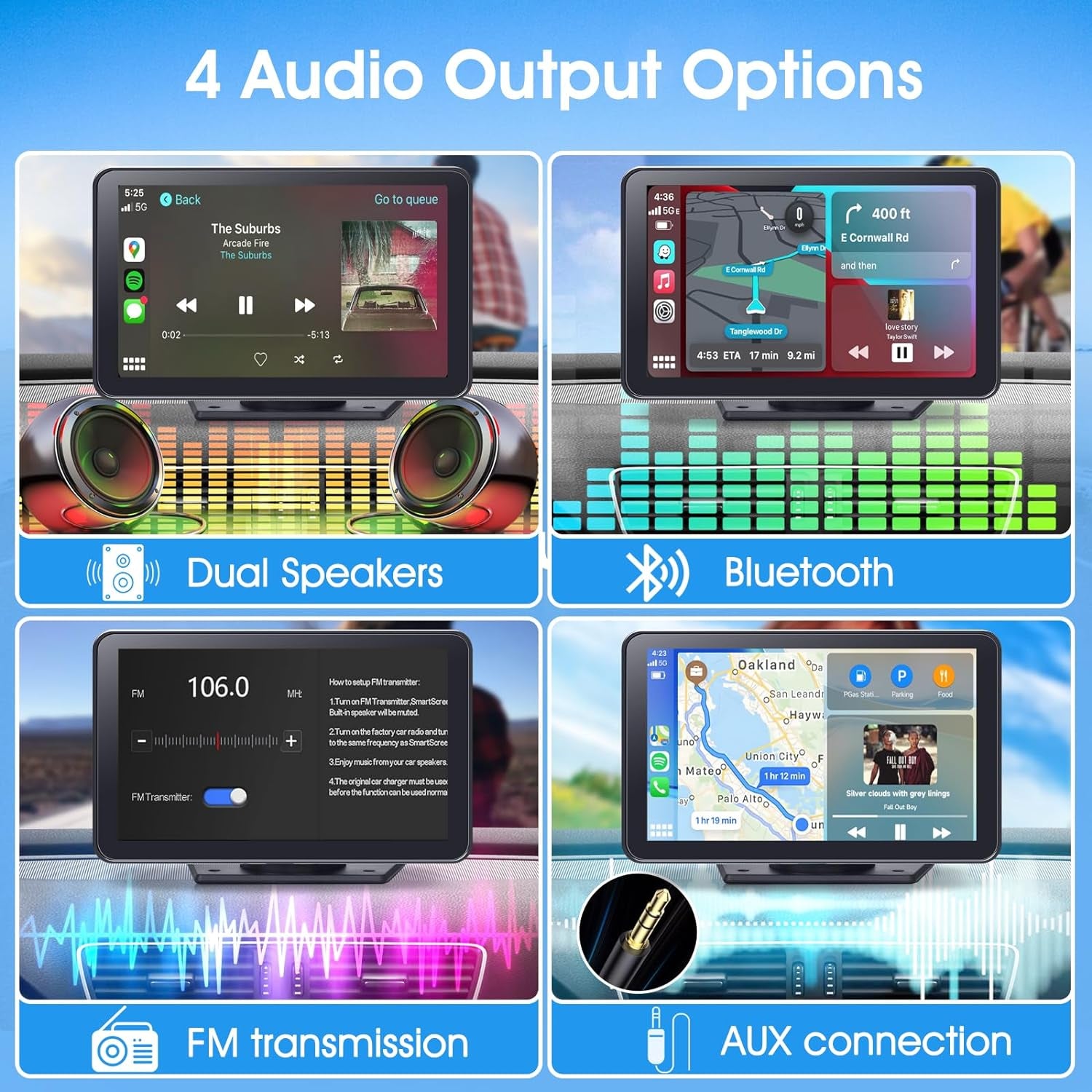 7” Wireless CarPlay Touchscreen Stereo – Mirror Link, Bluetooth, Backup Camera 🖥️🎶