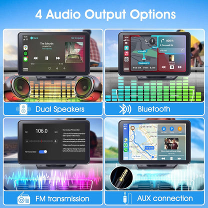 7” Wireless CarPlay Touchscreen Stereo – Mirror Link, Bluetooth, Backup Camera 🖥️🎶