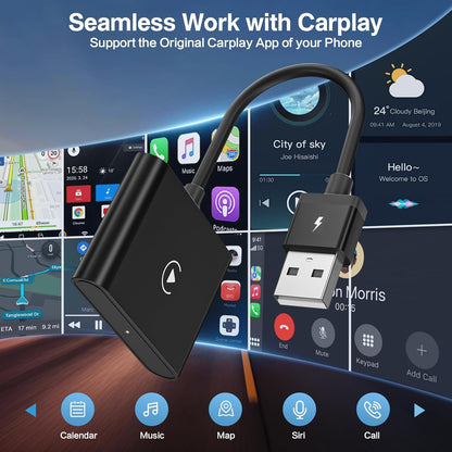 📡 Wireless CarPlay Adapter – 2025 Fast Plug & Play Upgrade for iPhone & Android Auto ⚡📲