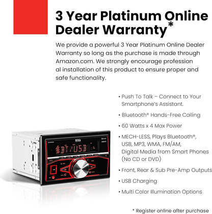 💫 8200BRGB Double DIN Stereo – Bluetooth, Multi-Color Lights, AUX/USB, CD Player 🎶🚘