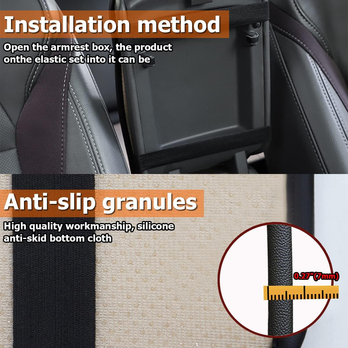 Car Armrest Cushion Pad – Leather Comfort Console Cover 🪑✨