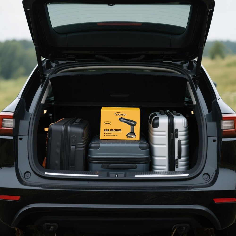 ⚡ Cordless 4-in-1 Car Vacuum – 40000 Pa Suction, Built-In Air Duster, High-Power Cleaning Machine 🔥🚗