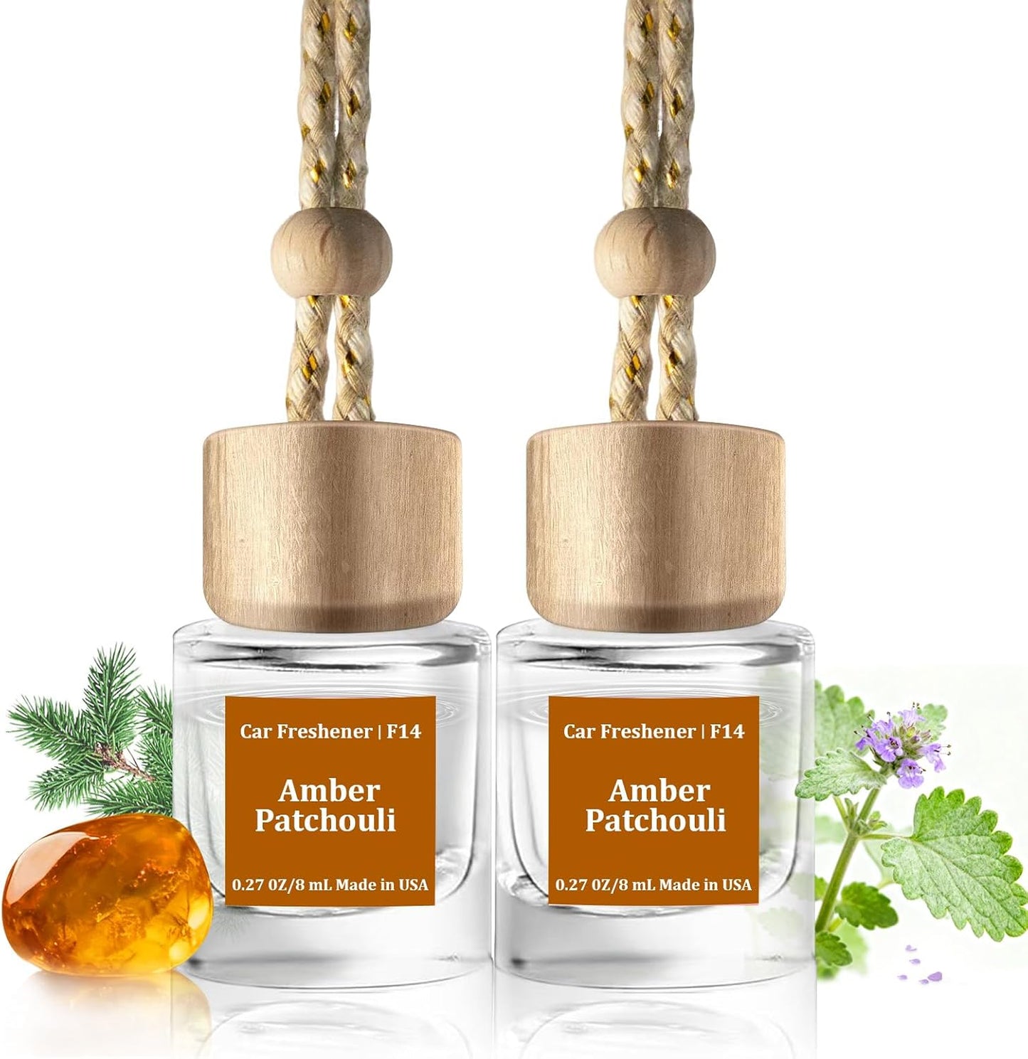 C Classy Car Air Freshener Hanging 2 Pack, Mahogany Teakwood Essential Oil Diffuser for C Ar, Cute Air Fresheners, Long-Lasting Fragrance, Car Air Fresheners for Women & Men Gift, Made in USA