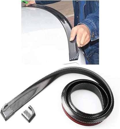Carbon Fiber Spoiler Lip Kit – Universal Rear Trunk Roof Trim ⚫🏎️