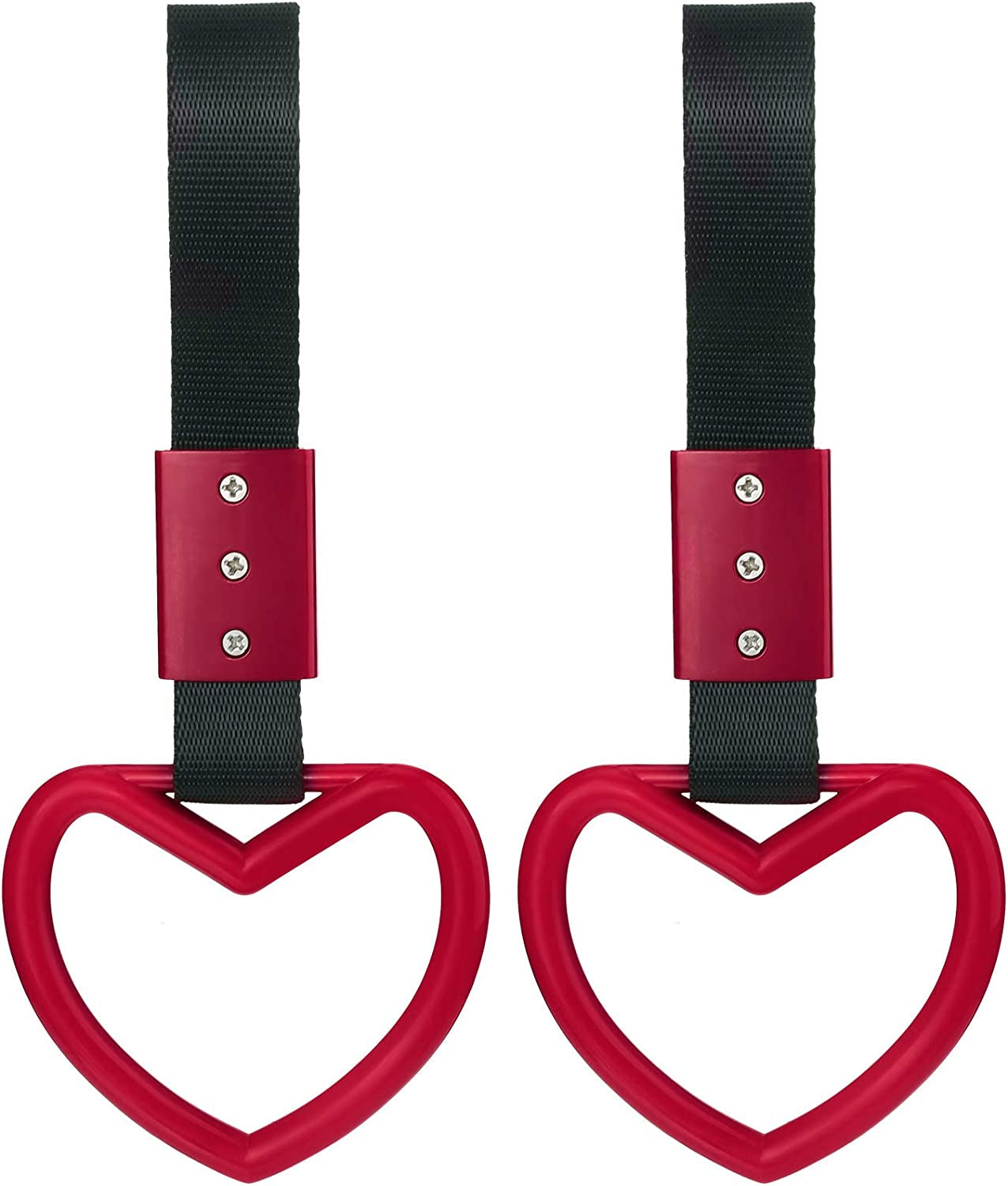 2PCS Heart Handle Straps – Rear Bumper Drift Rings 💔🚙
