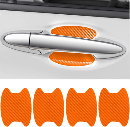4PCS Carbon Fiber Car Door Handle Protector – Anti-Scratch Film 🏁✨