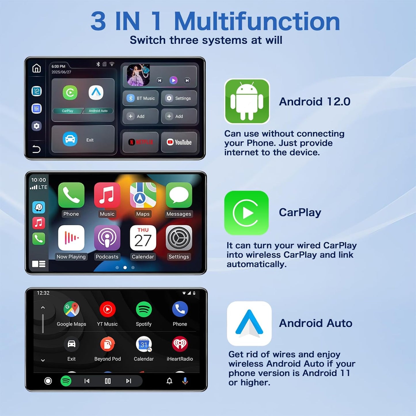⚙️ AI Magic Box – Wireless CarPlay & Android Auto Dongle, Stream Netflix/YouTube via WiFi 📱🚘