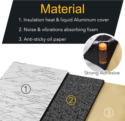 Car Sound Deadening Mat – 197mil 8.7sqft Audio Foam for Bass & Heat Insulation 🔇🚙