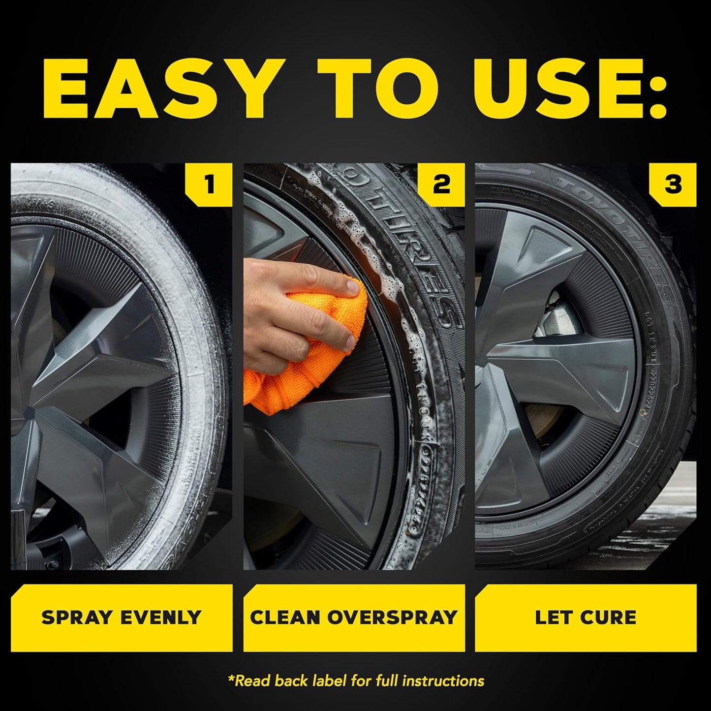 Hot Shine Tire Foam – High Gloss Deep Black Finish