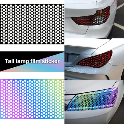 2PCS Car Tail Light Stickers – Honeycomb Style Tint Film 🔴🚙