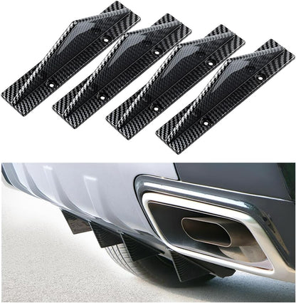 Upgrade Your Ride: 4-Piece Car Lower Bumper Lip Diffuser & Spoiler Fin Protector Kit - Universal Fit for Cars, SUVs, and Trucks