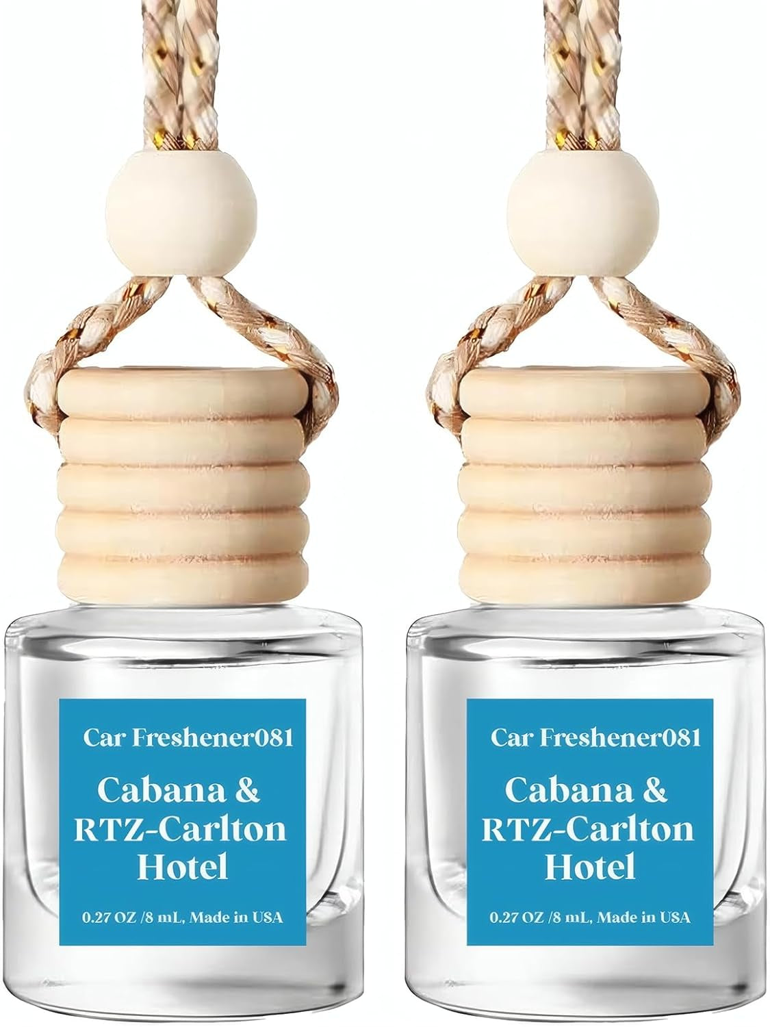 C Classy Car Air Freshener Hanging 2 Pack, Mahogany Teakwood Essential Oil Diffuser for C Ar, Cute Air Fresheners, Long-Lasting Fragrance, Car Air Fresheners for Women & Men Gift, Made in USA