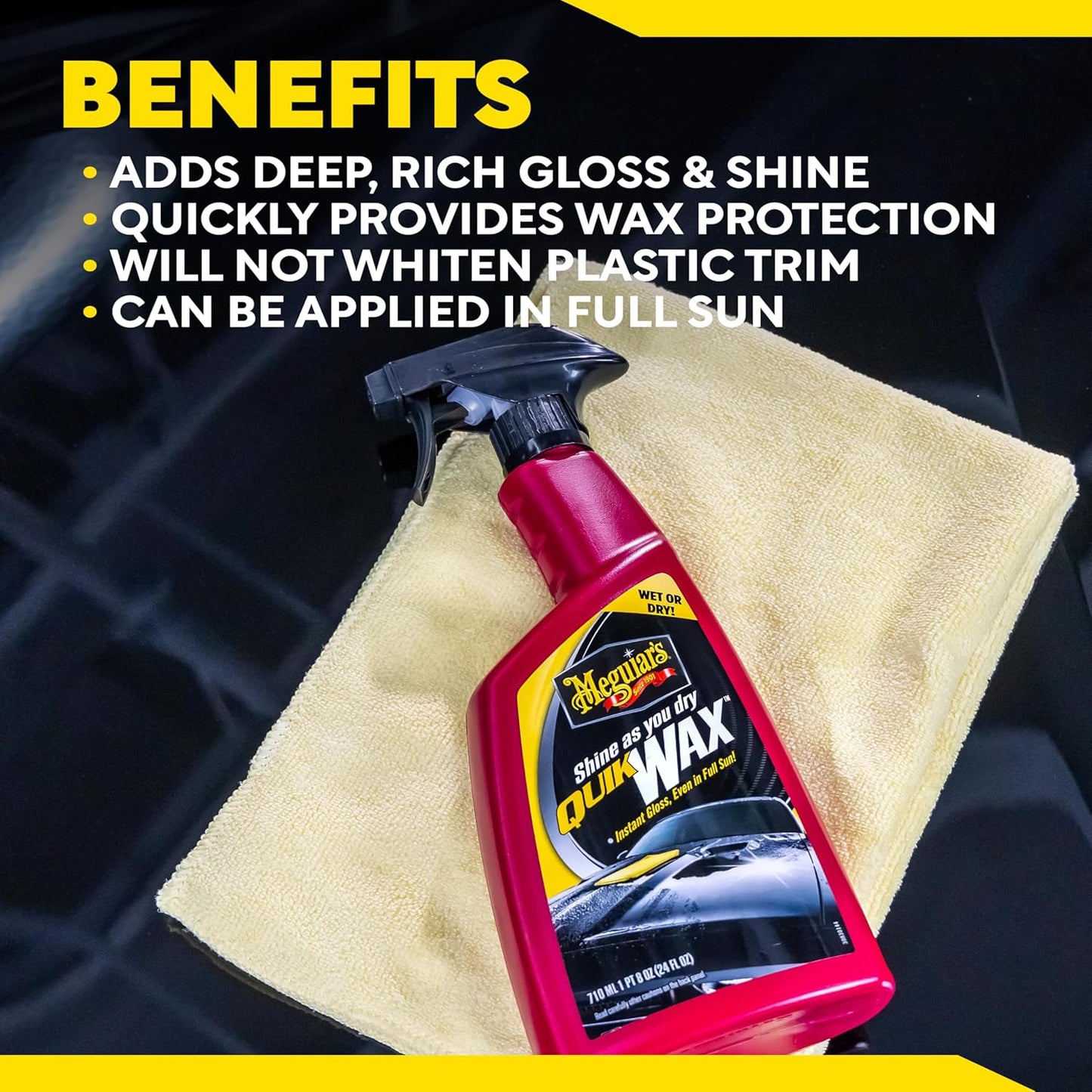 Meguiar’s A1624 Quik Wax – Spray Wax for Gloss & Protection (24 Oz)