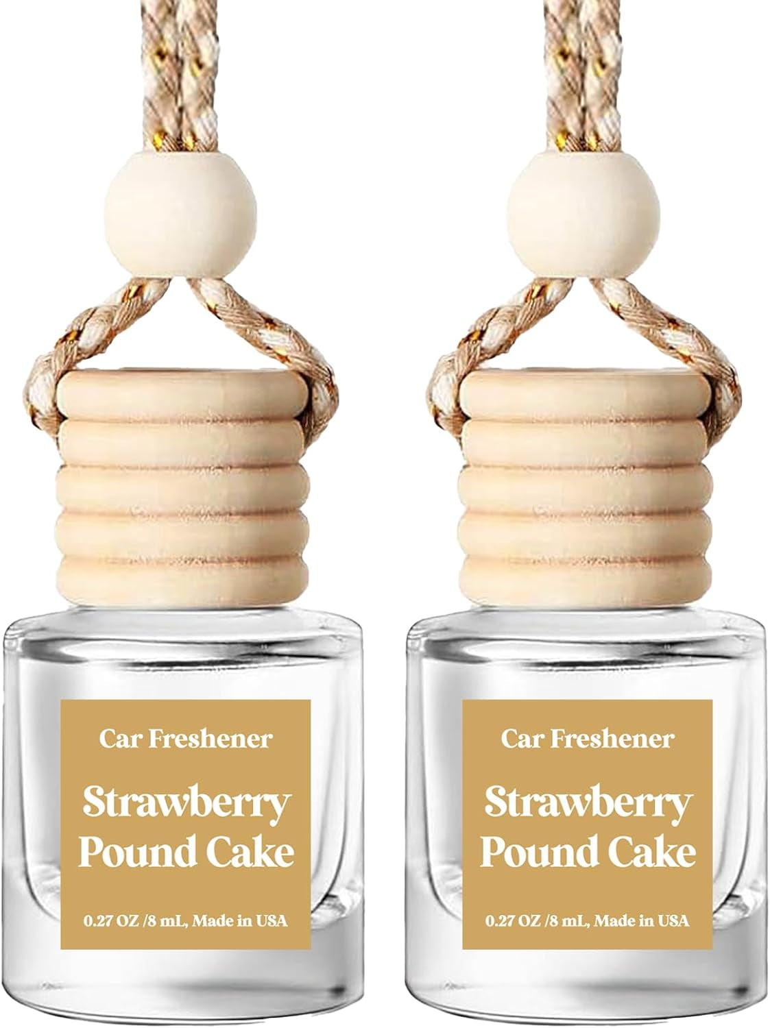 C Classy Car Air Freshener Hanging 2 Pack, Mahogany Teakwood Essential Oil Diffuser for C Ar, Cute Air Fresheners, Long-Lasting Fragrance, Car Air Fresheners for Women & Men Gift, Made in USA