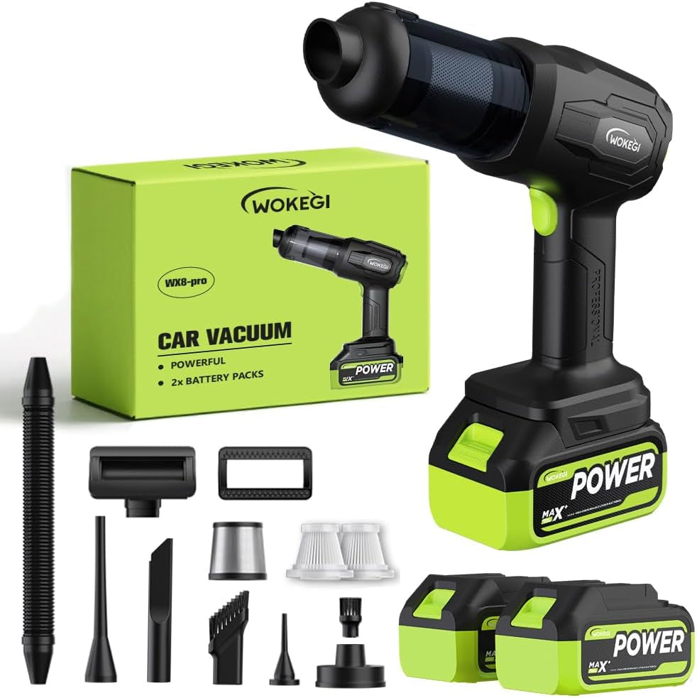 ⚡ Cordless 4-in-1 Car Vacuum – 40000 Pa Suction, Built-In Air Duster, High-Power Cleaning Machine 🔥🚗