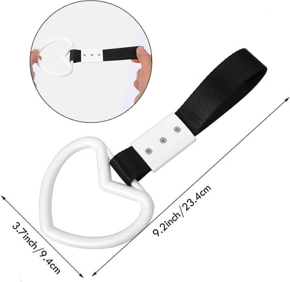 2PCS Heart Handle Straps – Rear Bumper Drift Rings 💔🚙
