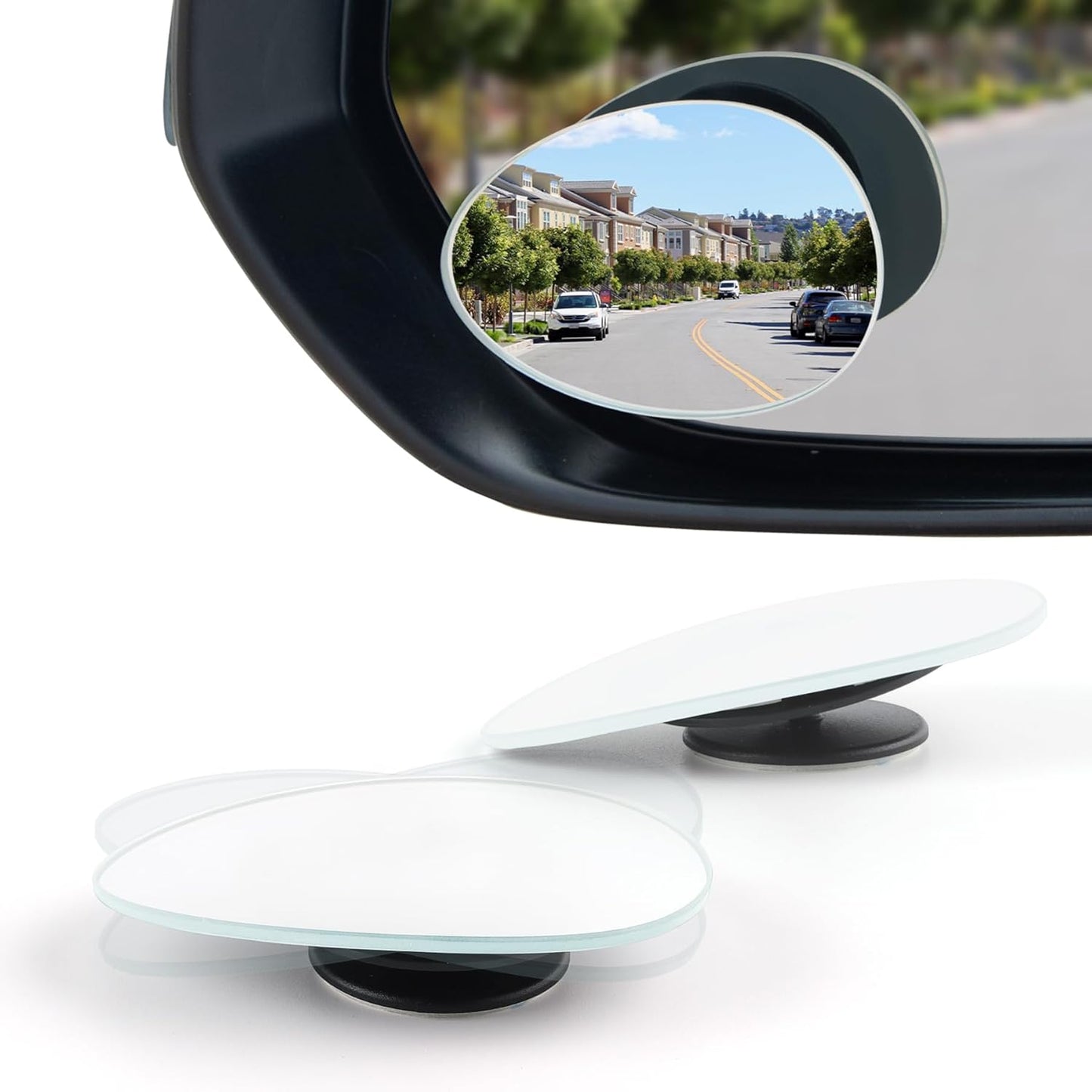HD Blind Spot Mirrors — 2” Frameless Convex Lens for Car & SUV Safety (2-Pack / 4-Pack)
