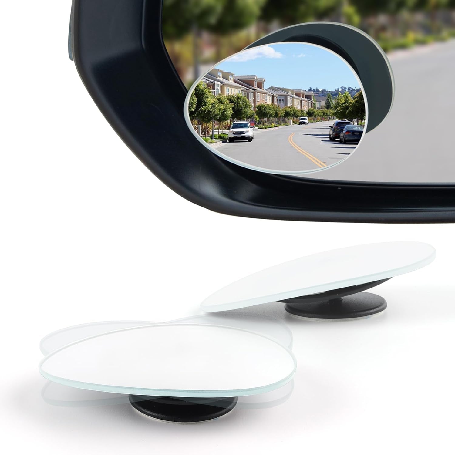 HD Blind Spot Mirrors — 2” Frameless Convex Lens for Car & SUV Safety (2-Pack / 4-Pack)