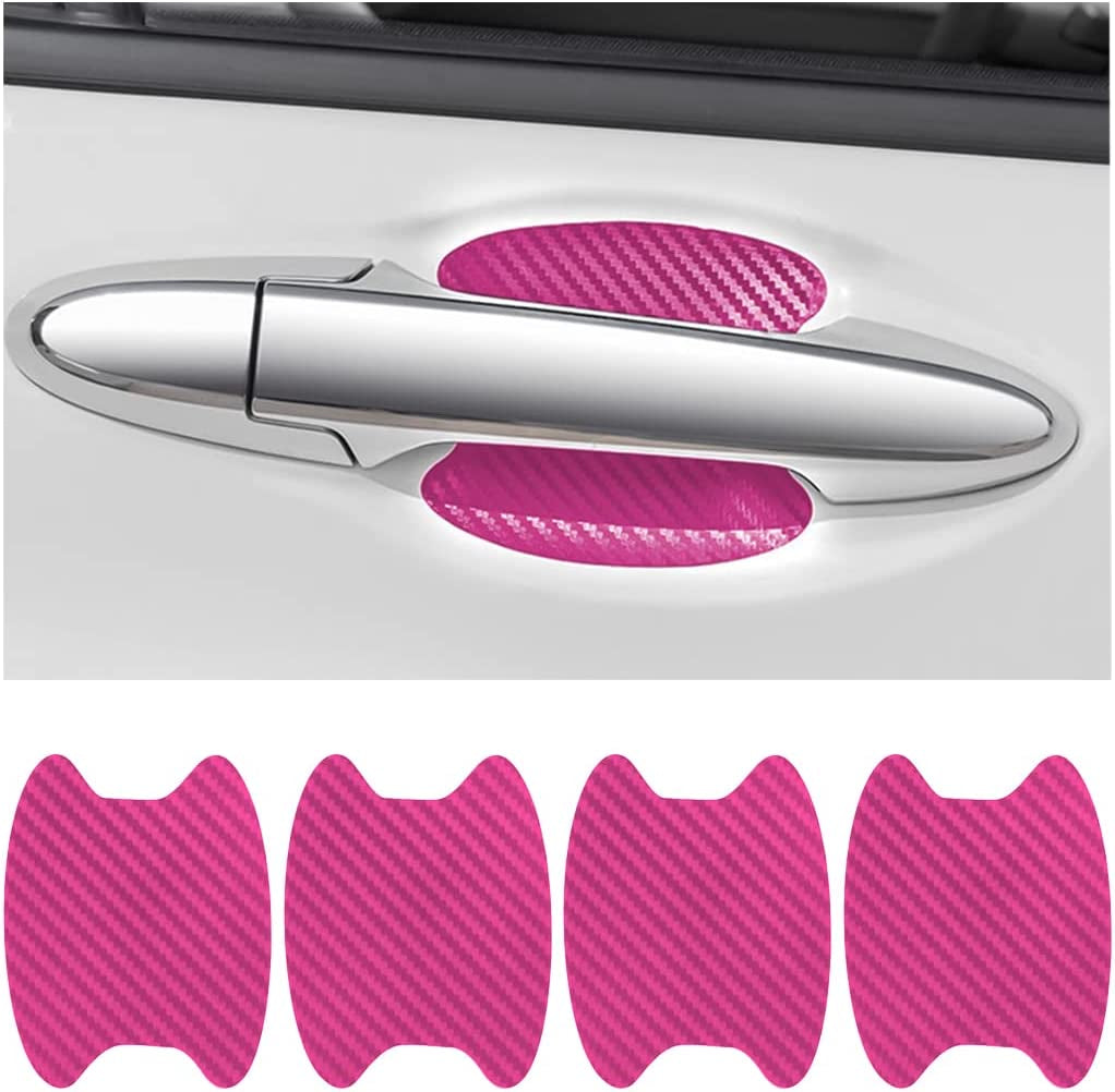 4PCS Carbon Fiber Car Door Handle Protector – Anti-Scratch Film 🏁✨