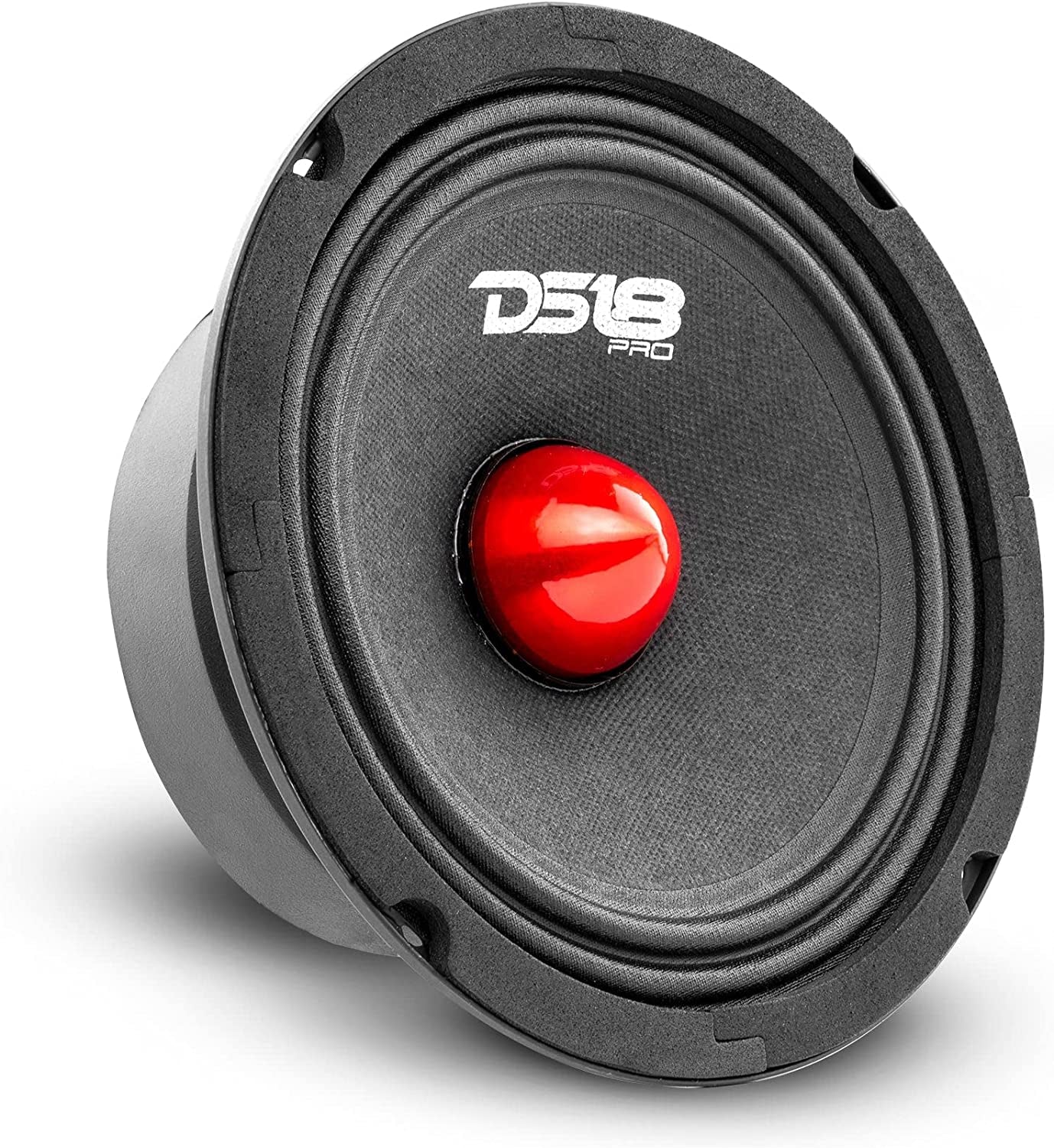 PRO-GM6B Loudspeaker - 6.5", Midrange, Red Aluminum Bullet, 480W Max, 140W RMS, 8 Ohms - Premium Quality Audio Door Speakers for Car or Truck Stereo Sound System (1 Speaker)