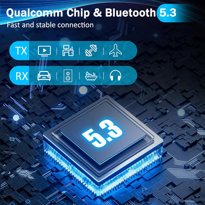 🎧 2-in-1 Bluetooth 5.3 Transmitter & Receiver – Connect AirPods, Gym Gear, or Car Audio Wirelessly ⚡🎵