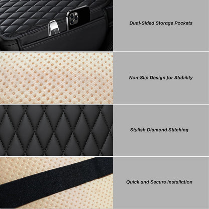 Car Center Console Cover – Microfiber Leather Armrest Protector 🧼🚙