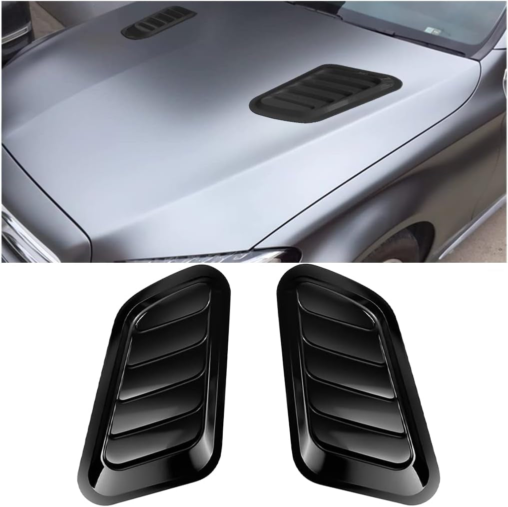 2PCS Car Hood Air Vents – Universal Bonnet Intake Trim Scoop Cover 🌀🚗