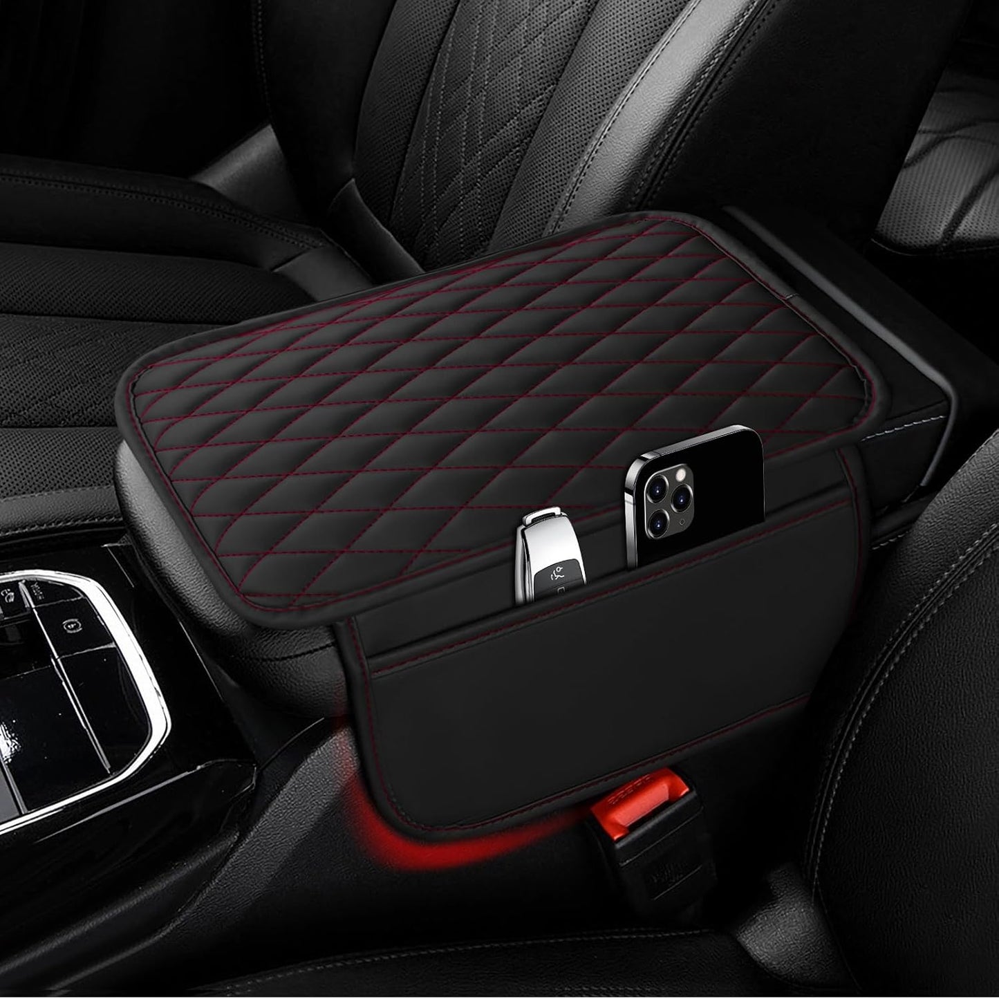 Car Center Console Cover – Microfiber Leather Armrest Protector 🧼🚙