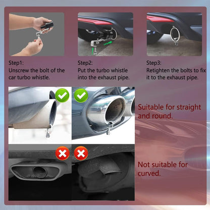 Universal Turbo Whistle – Aluminum Exhaust Sound Simulator 🌀🚗