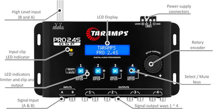 🎚 Pro 2.45 DSP Digital Sound Processor – Studio-Level EQ Tuning for 2 & 4 Channel Amps 🎧⚙️