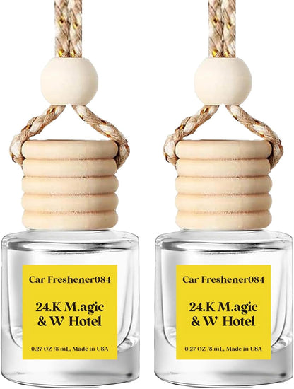 C Classy Car Air Freshener Hanging 2 Pack, Mahogany Teakwood Essential Oil Diffuser for C Ar, Cute Air Fresheners, Long-Lasting Fragrance, Car Air Fresheners for Women & Men Gift, Made in USA