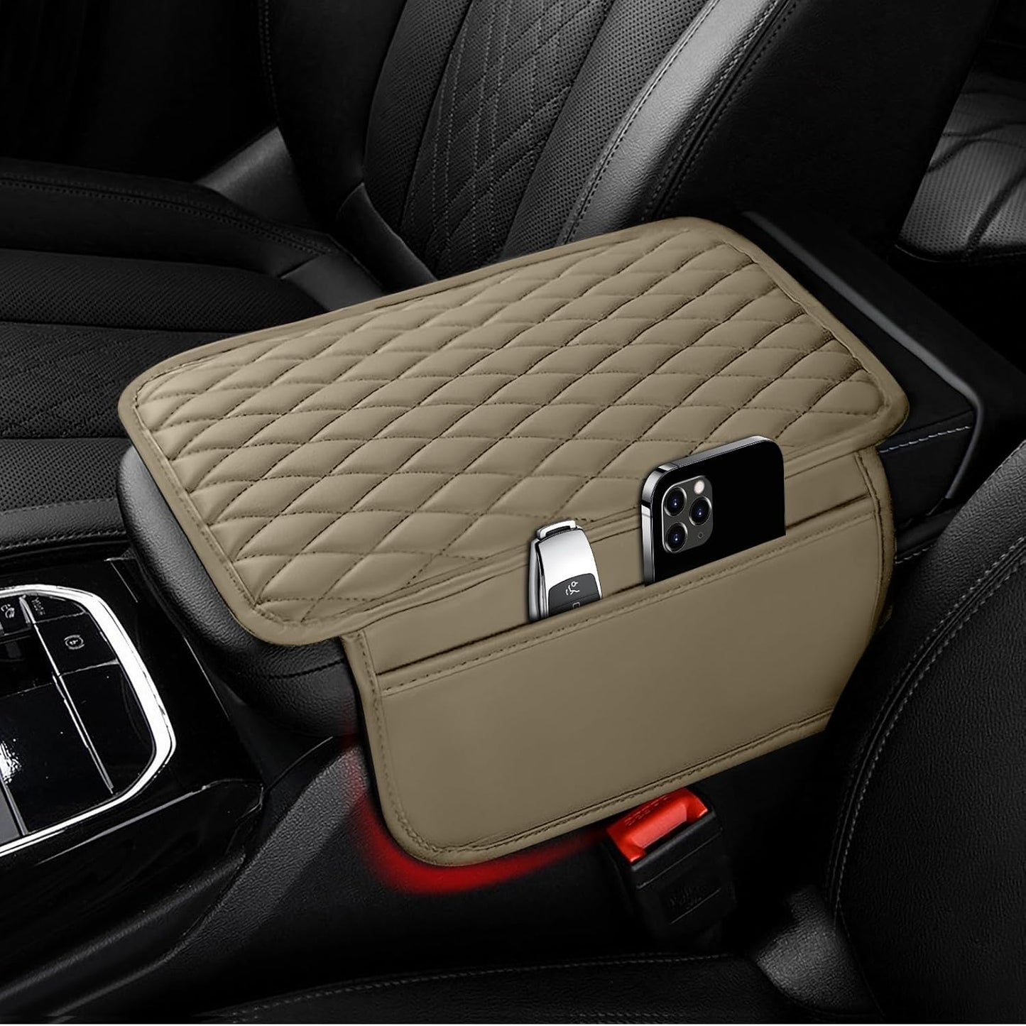Car Center Console Cover – Microfiber Leather Armrest Protector 🧼🚙