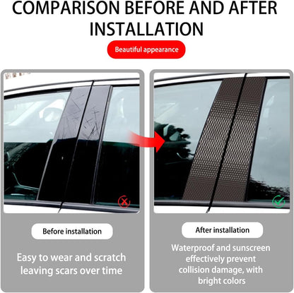 2PCS Carbon Fiber B-Pillar Stickers – Door Scratch Protector 🖤✨