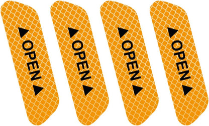 4PCS Reflective Door Warning Stickers – Anti-Collision Safety Decals 💡🚗