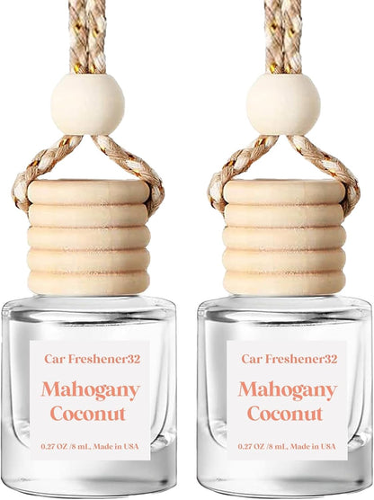 C Classy Car Air Freshener Hanging 2 Pack, Mahogany Teakwood Essential Oil Diffuser for C Ar, Cute Air Fresheners, Long-Lasting Fragrance, Car Air Fresheners for Women & Men Gift, Made in USA