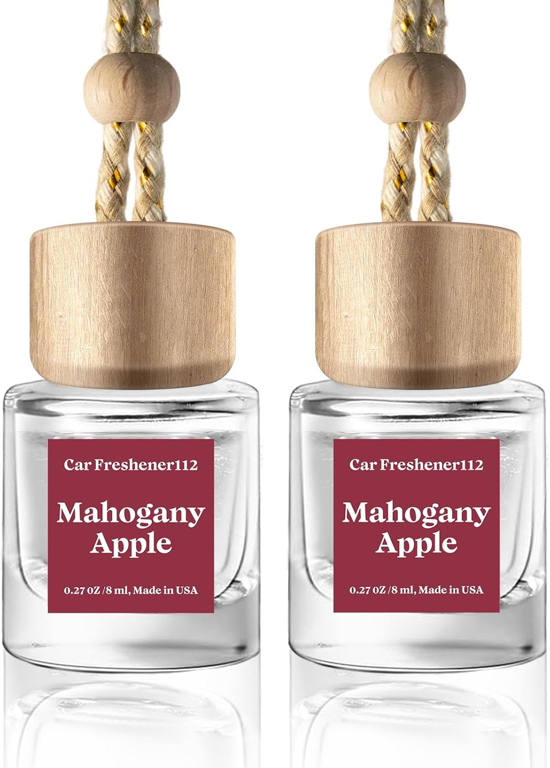 C Classy Car Air Freshener Hanging 2 Pack, Mahogany Teakwood Essential Oil Diffuser for C Ar, Cute Air Fresheners, Long-Lasting Fragrance, Car Air Fresheners for Women & Men Gift, Made in USA