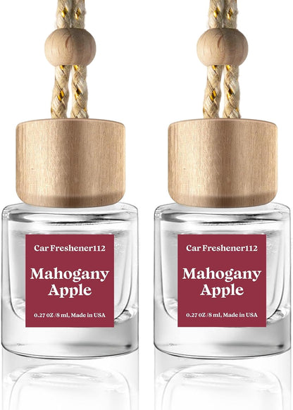 C Classy Car Air Freshener Hanging 2 Pack, Mahogany Teakwood Essential Oil Diffuser for C Ar, Cute Air Fresheners, Long-Lasting Fragrance, Car Air Fresheners for Women & Men Gift, Made in USA