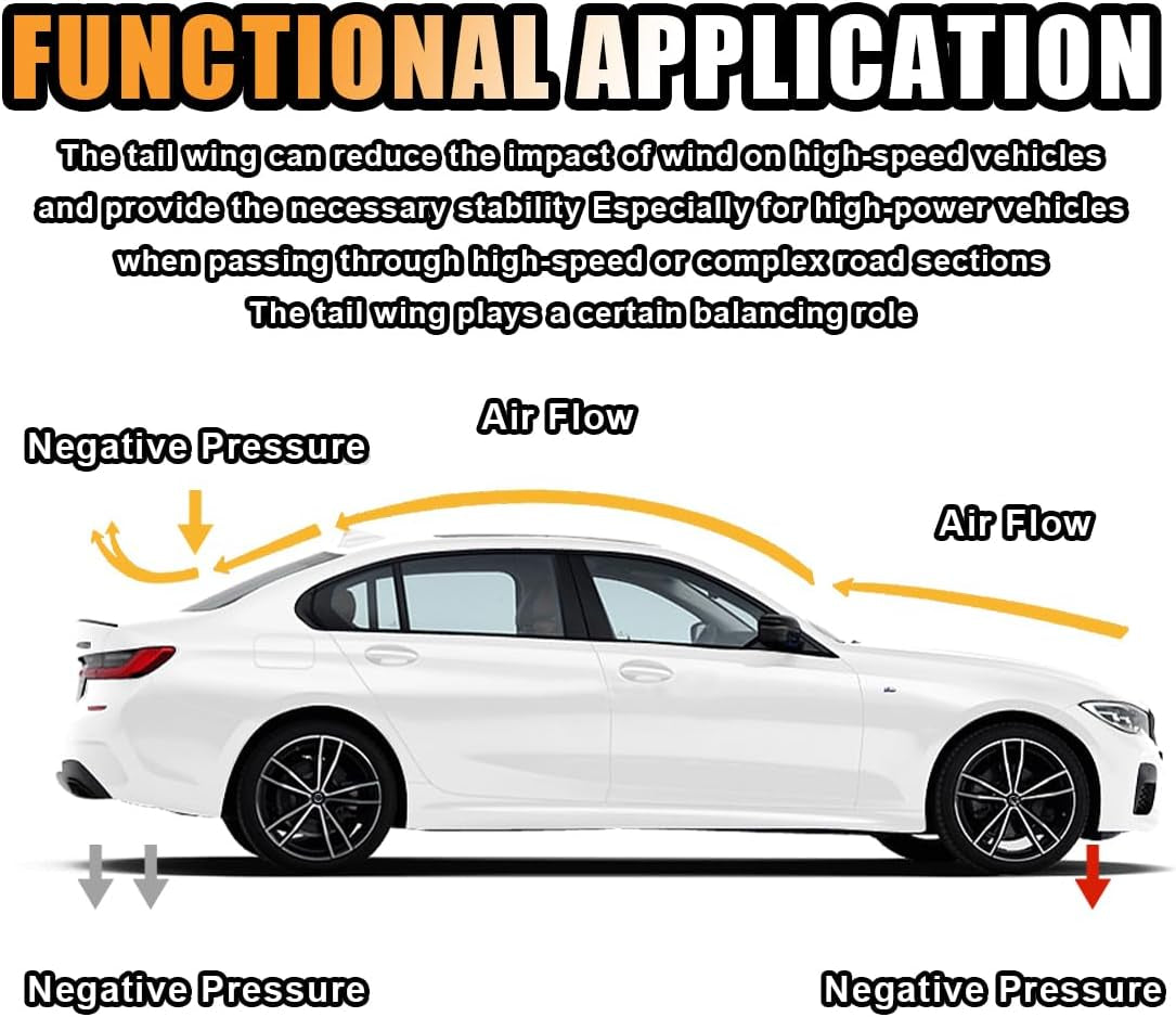 Carbon Fiber Spoiler Lip Kit – Universal Rear Trunk Roof Trim ⚫🏎️