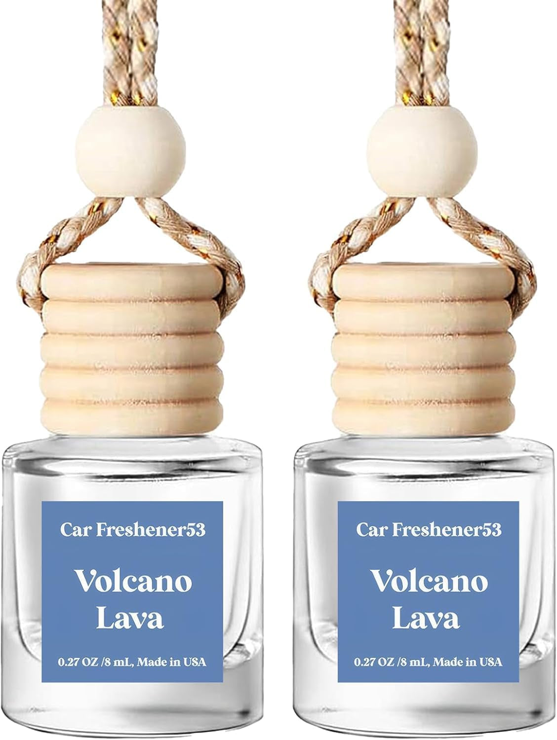 C Classy Car Air Freshener Hanging 2 Pack, Mahogany Teakwood Essential Oil Diffuser for C Ar, Cute Air Fresheners, Long-Lasting Fragrance, Car Air Fresheners for Women & Men Gift, Made in USA