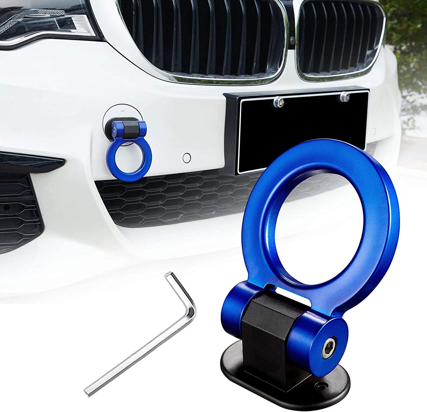 Red Tow Hook Style Sticker – Universal Car Bumper Decoration 🔴⚙️