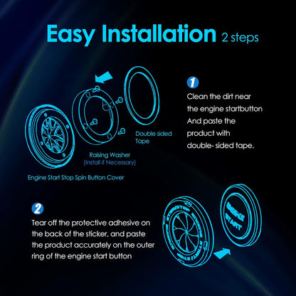 American Flag Engine Start Button Cover – Metal Ignition Protector 🚘