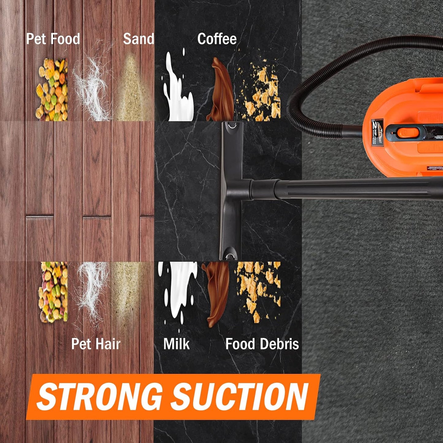 💧 AA255 Wet/Dry Utility Vac – 2.5 Gallon, 120V Heavy-Duty Shop Vac for Car & Garage Cleaning 💪🧼