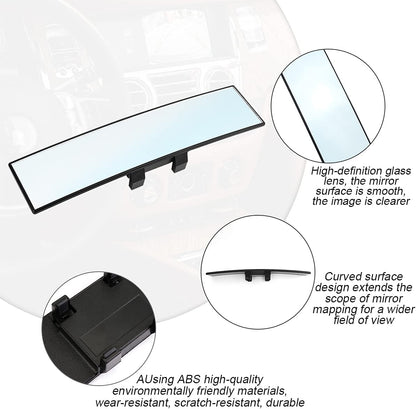 Panoramic Rearview Mirror – Wide Angle 12" Clip-On HD View 🪞🚙
