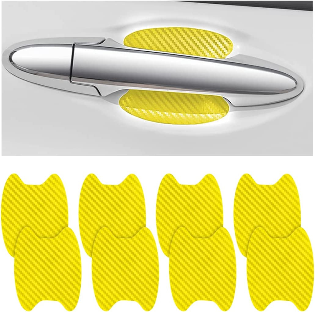 4PCS Carbon Fiber Car Door Handle Protector – Anti-Scratch Film 🏁✨