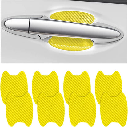 4PCS Carbon Fiber Car Door Handle Protector – Anti-Scratch Film 🏁✨