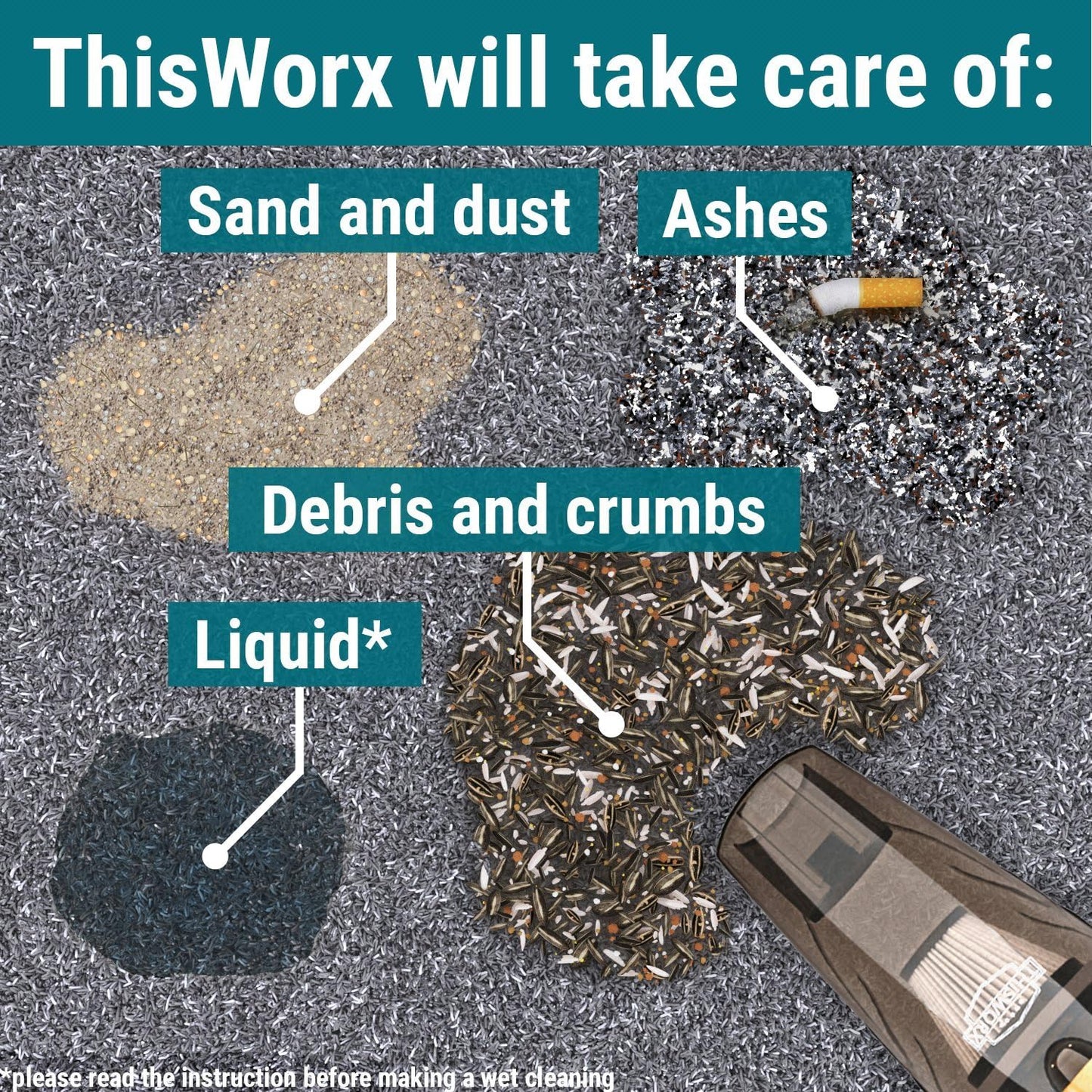 🚘 High-Power Car Vacuum – Handheld 12V Cleaner with 3 Attachments, 16 Ft Cord & Carry Bag 🌀✨